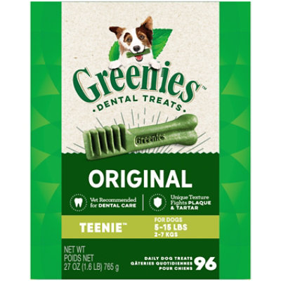 Greenies Original Teenie Natural Dental Care Chews Oral Health Dog Treats - 27 Oz - Image 1