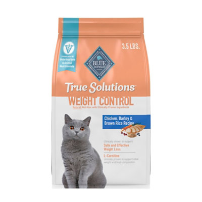 Blue Buffalo True Solutions Healthy Weight Natural Dry Food for Adult Cats Chicken Bag -  3.5 Lb - Image 1