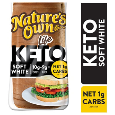 Nature's Own Life Keto Soft White Bread Net 1 Carb Sliced White Keto Bread- 16 Oz - Image 3