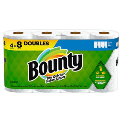 Bounty 4dr sas white paper towel tissue 4 count albertsons