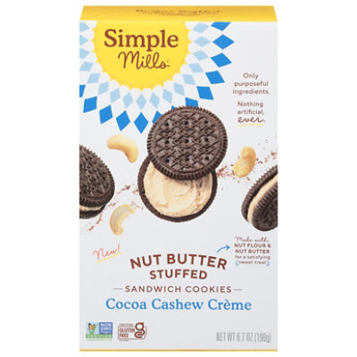 Simple Mills Cocoa Cashew Sandwich Cookies - 6.7 Oz - Image 3