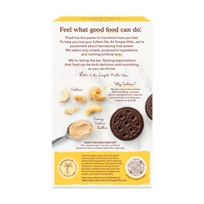 Simple Mills Cocoa Cashew Sandwich Cookies - 6.7 Oz - Image 6