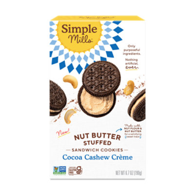 Simple Mills Cocoa Cashew Sandwich Cookies - 6.7 Oz - Image 2