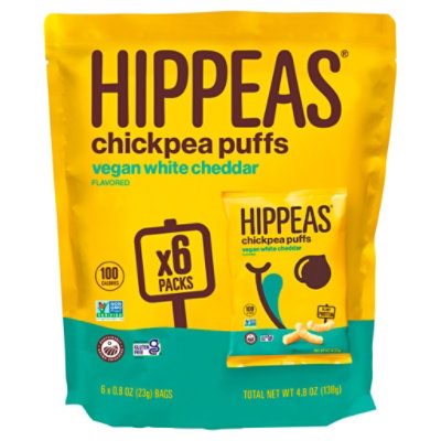 Hippeas Puffs White Cheddar - 6-0.8 Oz - Image 1