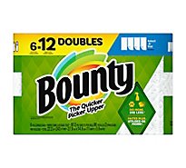 Bounty 6 Double Roll Select A Size White Tissue - 6 Count