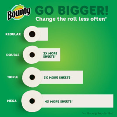 Bounty 6 Double Roll Select A Size Print Tissue - 6 Count - Image 7