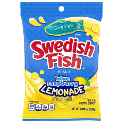 Swedish Fish Soft & Chewy Blue Raspberry Lemonade Candy - 8.04 Oz