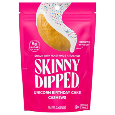 SkinnyDipped Unicorn Birthday Cake Cashews Pouch - 3.5 Oz - Image 3