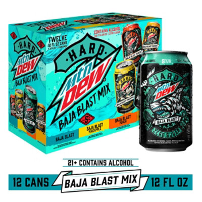 Hard Mtn Dew Baja Blast Variety Pack - 12-12 Fl. Oz. - Image 1