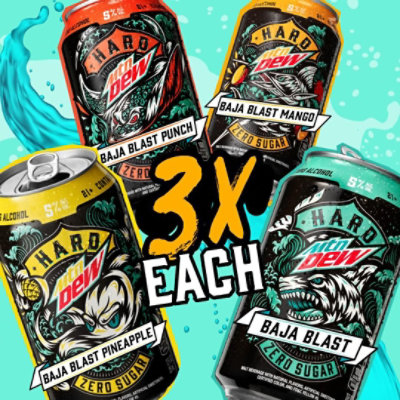 Hard Mountain Dew Baja Blast Variety Pack - 12-12 Fl. Oz. - Image 6