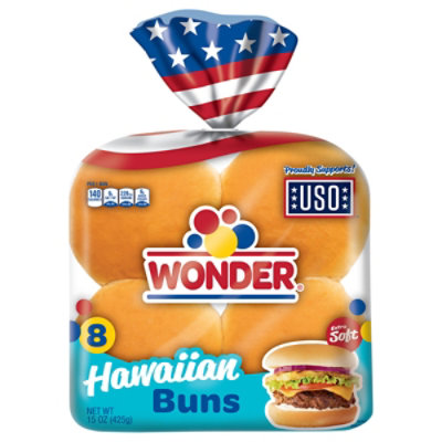 Wonder Bread White Hawaiian Hamburger Buns 8 Count - 15 Oz - Image 2