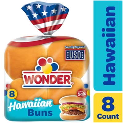 Wonder Bread White Hawaiian Hamburger Buns 8 Count - 15 Oz - Image 2