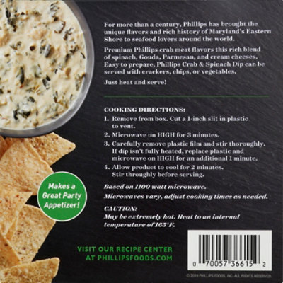 Phillips Crab And Spinach Dip - 8.25 Oz - Image 6