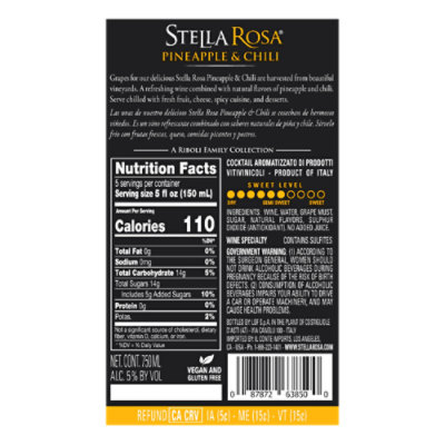 Stella Rosa Pineapple And Chili Wine - 750 Ml - Image 5
