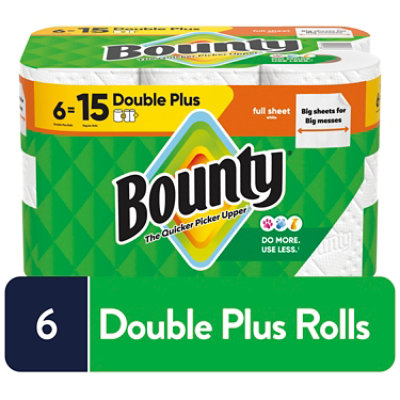 Bounty The Quick Picker Upper Double Plus Rolls - 6 Count