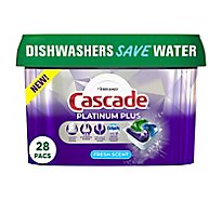 Cascade Platinum Plus Action Pacs Fresh Scent Dishwasher Detergent - 28 Count