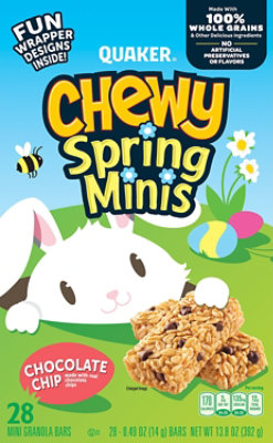 Quaker Chewy Spring Minis Granola Bars Chocolate Chip  - 13.72 Oz - Image 2