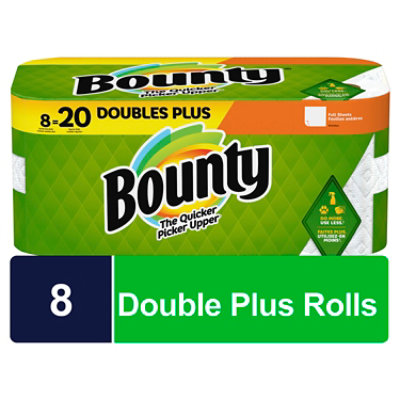 Bounty 8 Double Plus White Tissue - 8 Count - Image 1