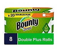 Bounty 8 Double Plus White Tissue - 8 Count