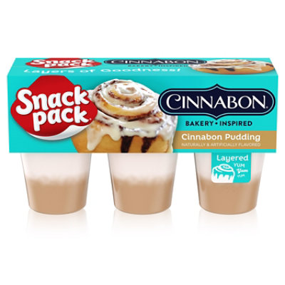 Snack Pack Cinnabon Bakery Inspired Flavored Pudding Cups - 6-3.25 Oz - Image 1