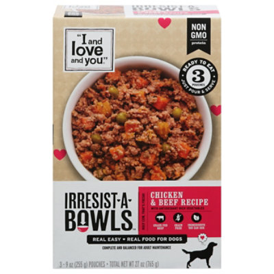 I and love and you Irresist-A-Bowls Chicken & Beef Pantry Fresh Wet Dog Food Multipack - 3-9 Oz - Image 3