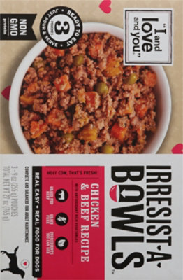 I and love and you Irresist-A-Bowls Chicken & Beef Pantry Fresh Wet Dog Food Multipack - 3-9 Oz - Image 4