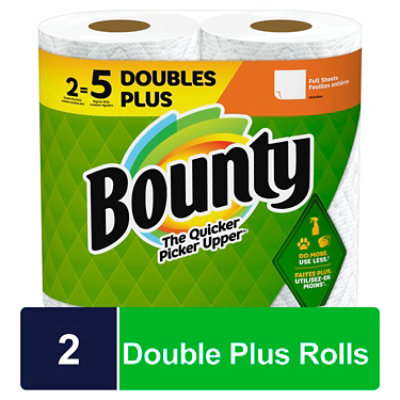 Bounty 2 Double Plus White Tissue - 2 Count