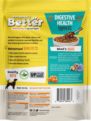 Because Its Better Digestive Health Dog Food Toppers, Chickenless Chicken - 10 Oz. - 10 OZ - Image 5