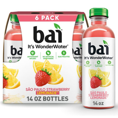 Bai Sao Paulo Strawberry Lemonade Antioxidant Infused Beverage Bottle Pack - 6-14 Fl. Oz. - Image 1