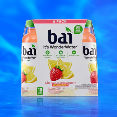 Bai Sao Paulo Strawberry Lemonade Antioxidant Infused Beverage Bottle Pack - 6-14 Fl. Oz. - Image 2