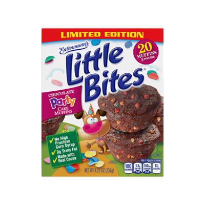 Entenmanns Little Bites Chocolate Party Cake Mini Muffins 5 Pouches 8.25 Oz - 8.25 OZ - Image 2