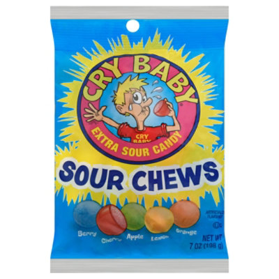 Cry Baby Sour Chews Peg Bag - 7 Oz - Image 3