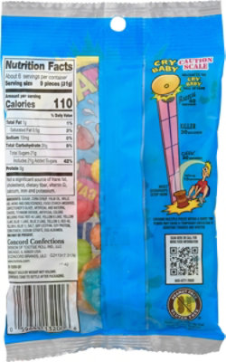 Cry Baby Sour Chews Peg Bag - 7 Oz - Image 6