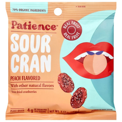 Patience Fruit & Co Sour Cran  Peach candy - 2.12 Oz - Image 3