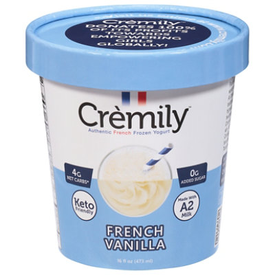 Cremily French Frzn Ygrt French Vanilla Pint - PT - vons