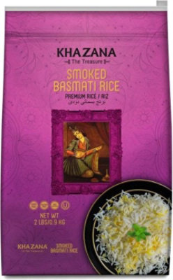 Khazana Smoked Basmati Rice Gluten Free - 2 lbs bag - Image 1