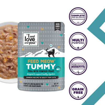 I and love and you Feed Meow Tummy Tuna with Pumpkin Feast Functional Wet Cat Food - 3 Oz - Image 2