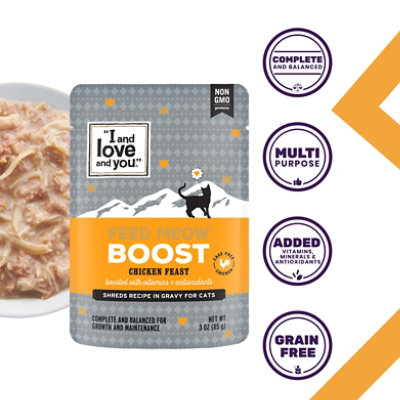 I and love and you Feed Meow Boost Chicken Feast Functional Wet Cat Food - 3 Oz - Image 2