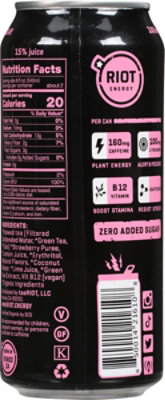 Riot Energy Drink Strawberry Lemonade Organic - 16 FZ - Image 6