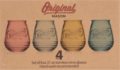 Home Masn Retro Stmls Wine Set - 4 CT - Image 3