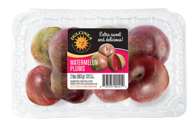 Plums Watermelon Clamshell - 2 LB - Image 1