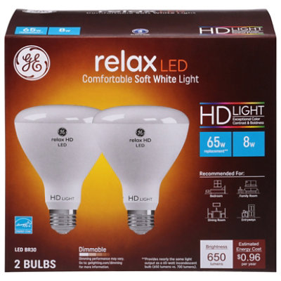 Ge Led Hd Relax 8w-65w Br30 Flood Light - 2 CT - Image 3