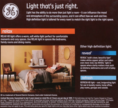 Ge Led Hd Relax 8w-65w Br30 Flood Light - 2 CT - Image 4