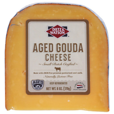 Dietz & Watson Aged Gouda Cheese Wedge - 6 OZ - Image 3