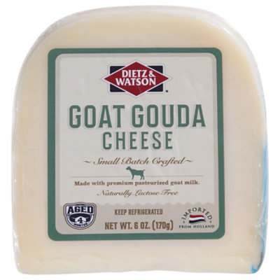 Dietz & Watson Goat Gouda Cheese Wedge - 6 OZ - Image 3