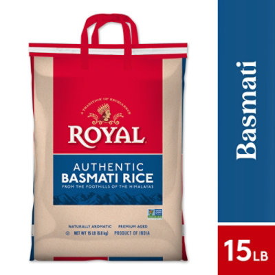 Royal Basmati Rice Bag - 15 LB - Image 1
