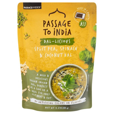 Passage Foods Dal Coconut Split Pea Spinach - 9.8 OZ - Image 1