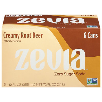 Zevia Zero Sugar Creamy Root Beer Soda - 6-12 Fl. Oz. - Image 2