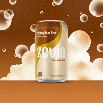 Zevia Zero Sugar Creamy Root Beer Soda - 6-12 Fl. Oz. - Image 5