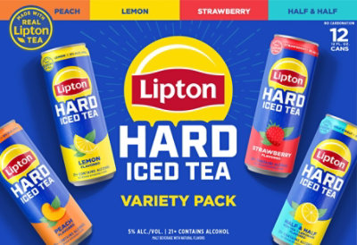Lipton Hard Iced Tea Variety 12 Fl Oz 12 Count In Cans - 144 FZ - Image 4